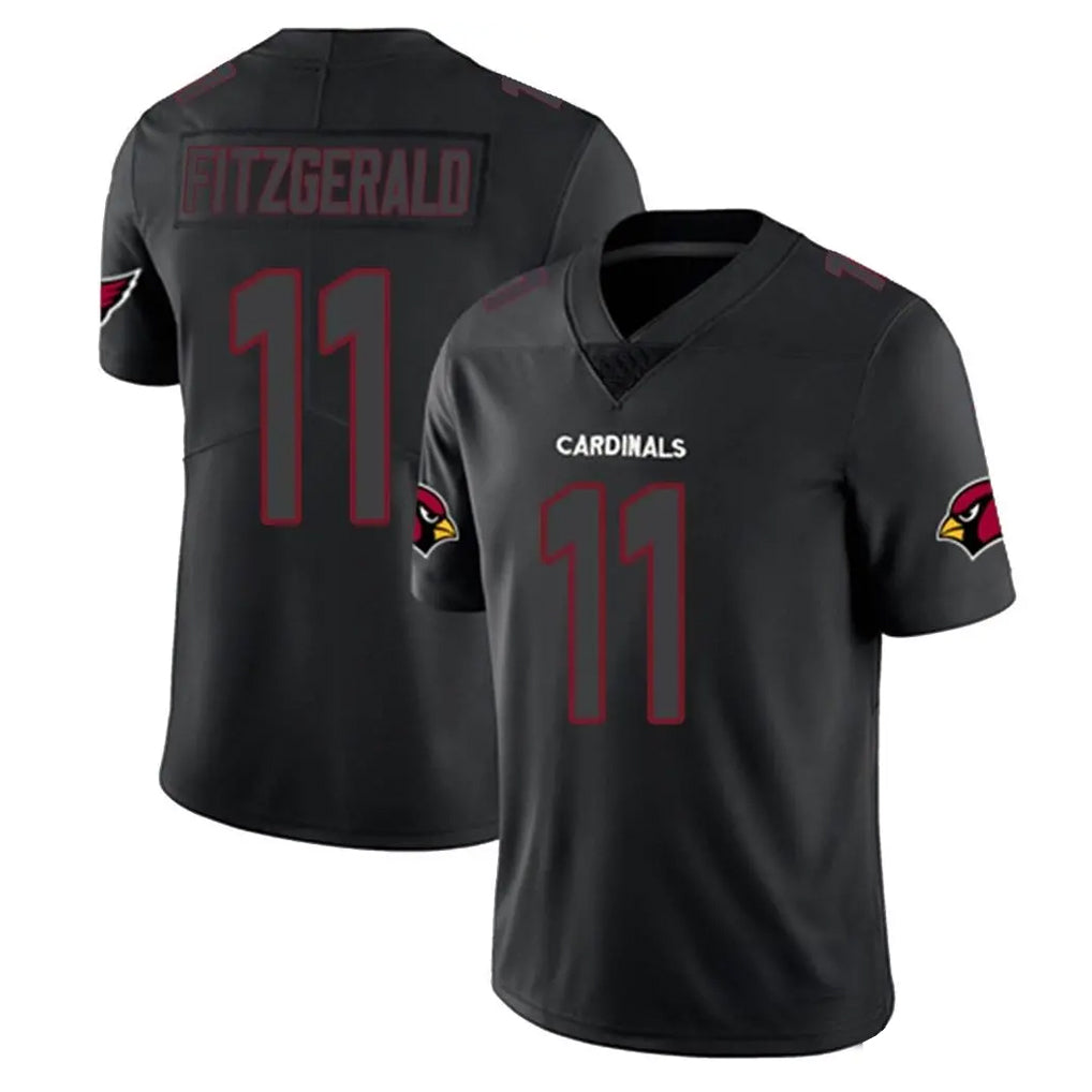 A.Cardinals #11 Larry Fitzgerald Player Black Impact Limited Home Game Edoa Stitched Jerseys
