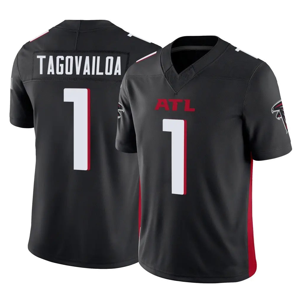 A.Falcons #1 Tua Tagovailoa Player Black Vapor F.U.S.E. Limited Home Game Edoa Stitched Jerseys