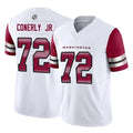 W.Commanders #72 Josh Conerly Jr. Player White Vapor F.U.S.E. Limited Home Game Edoa Stitched Jerseys