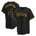 C.Cubs #4 Pete Crow-Armstrong Player Black Snake Skin City Game Edoa Stitched Jerseys