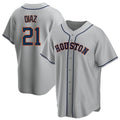 H.Astros #21 Yainer Diaz Player Gray Home Game Edoa Stitched Jerseys
