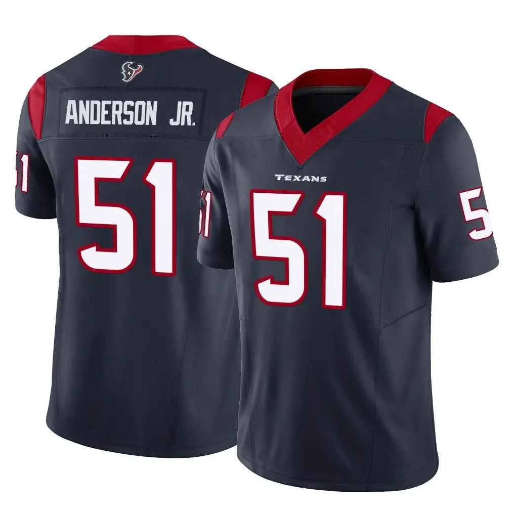 H.Texans #51 Will Anderson Jr. Player Navy Limited Vapor F.U.S.E. Home Game Edoa Stitched Jerseys