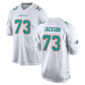 M.Dolphins #73 Austin Jackson Player White Limited Home Game Edoa Stitched Jerseys