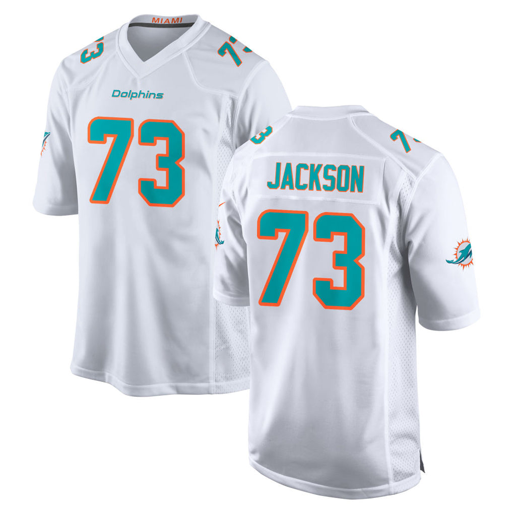 M.Dolphins #73 Austin Jackson Player White Limited Home Game Edoa Stitched Jerseys
