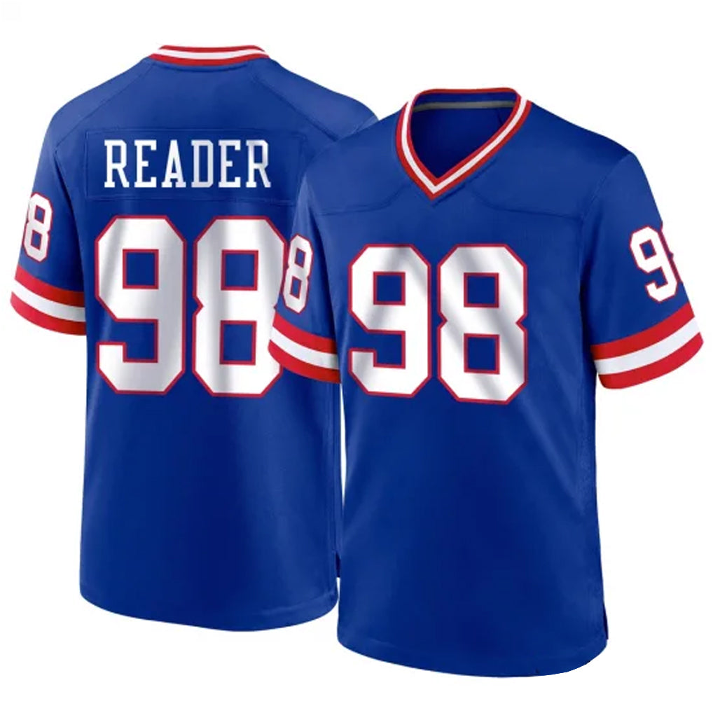 NY.Giants #98 DJ Reader Player Royal Classic Home Game Edoa Stitched Jerseys