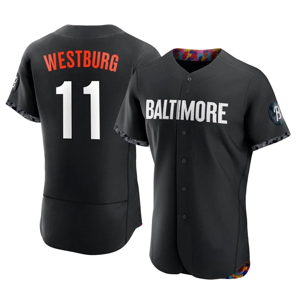 B.Orioles #11 Jordan Westburg Player Black City Connect Limited Elite Home Game Edoa Stitched Jerseys