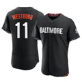 B.Orioles #11 Jordan Westburg Player Black City Connect Limited Elite Home Game Edoa Stitched Jerseys