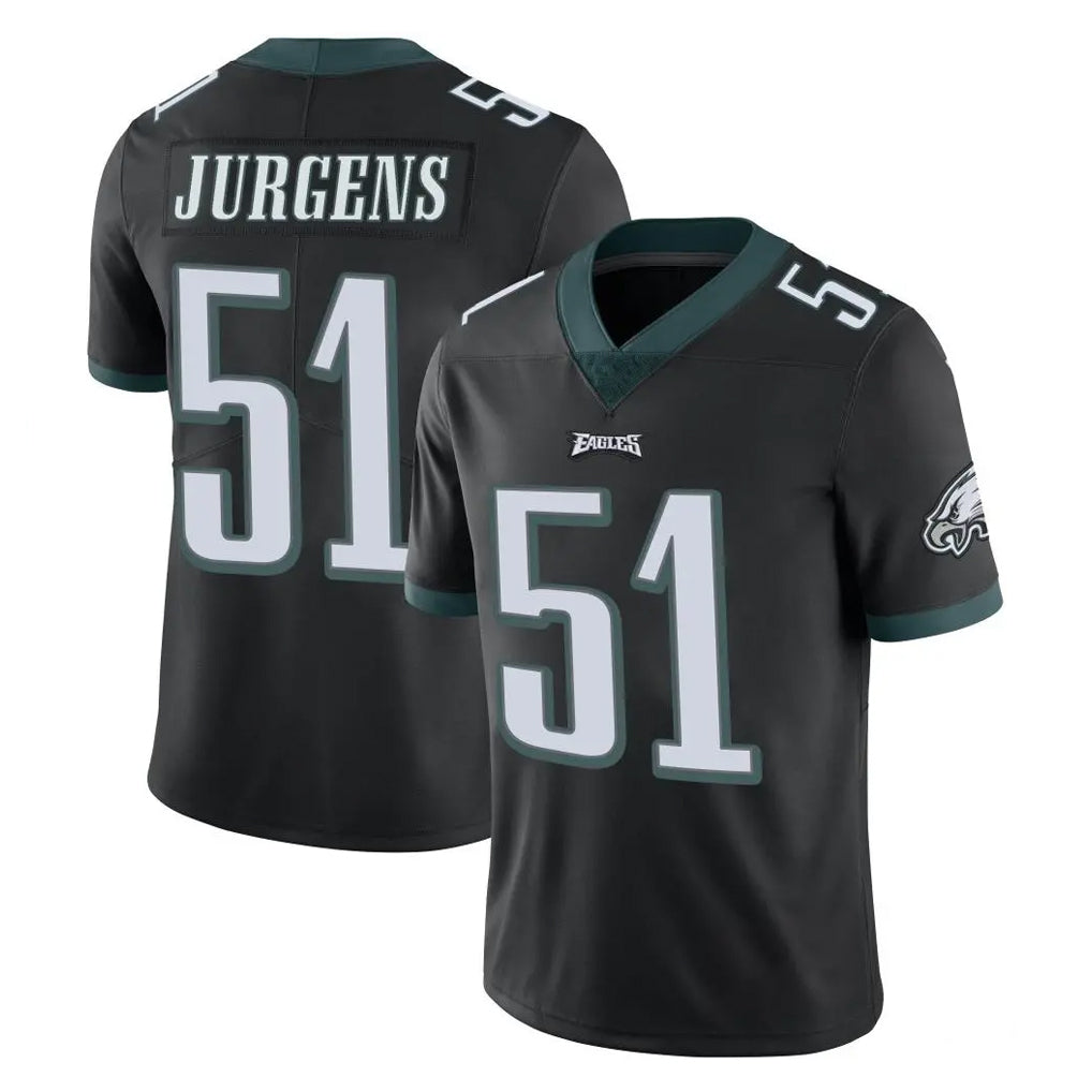 P.Eagles #51 Cam Jurgens Player Black Limited Vapor Untouchable Home Game Edoa Stitched Jerseys