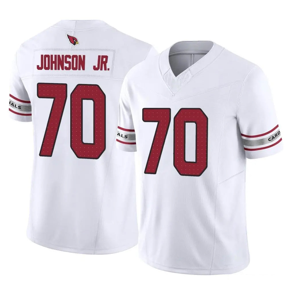 A.Cardinals #70 Paris Johnson Jr. Player White Vapor F.U.S.E. Limited Home Game Edoa Stitched Jerseys