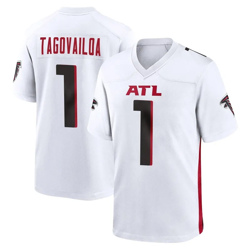 A.Falcons #1 Tua Tagovailoa Player White Home Game Edoa Stitched Jerseys