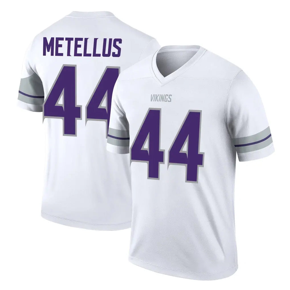 M.Vikings #44 Josh Metellus Player White Alternate Legend Home Game Edoa Stitched Jerseys