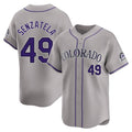 C.Rockies #49 Antonio Senzatela Player Gray Limited Home Edoa Stitched Jerseys