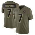 A.Falcons #7 Bijan Robinson Player Olive 2025 Salute To Service Limited Edoa Stitched Jerseys