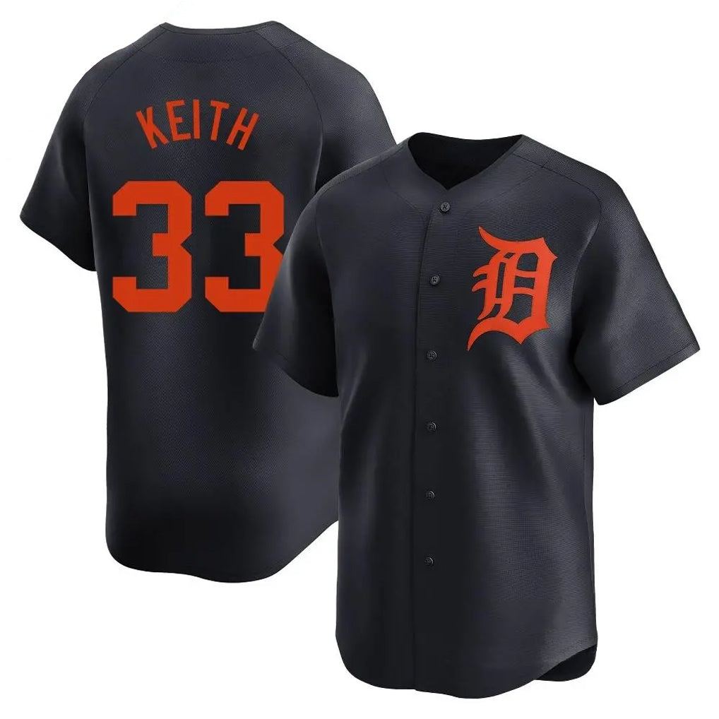 D.Tigers #33 Colt Keith Player Navy Home Limited Edoa Stitched Jerseys
