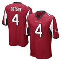 A.Falcons #4 Jahan Dotson Player Red Color Vapor Home Game Edoa Stitched Jerseys