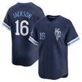 KC.Royals #16 Bo Jackson Player Navy City Connect Limited Home Edoa Stitched Jerseys