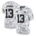 D.Cowboys #13 Caleb Downs Player Arctic Camo Salute to Service Limited Home Game Edoa Stitched Jerseys