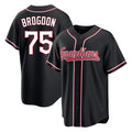 C.Guardians #75 Connor Brogdon Player Black Fashion Out Home Game Edoa Stitched Jerseys