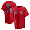 B.Red Sox #10 Trevor Story Player Red Home Game Edoa Stitched Jerseys