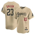 A.Diamondbacks #23 Zac Gallen Player Tan City Connect Limited Home Game Edoa Stitched Jerseys