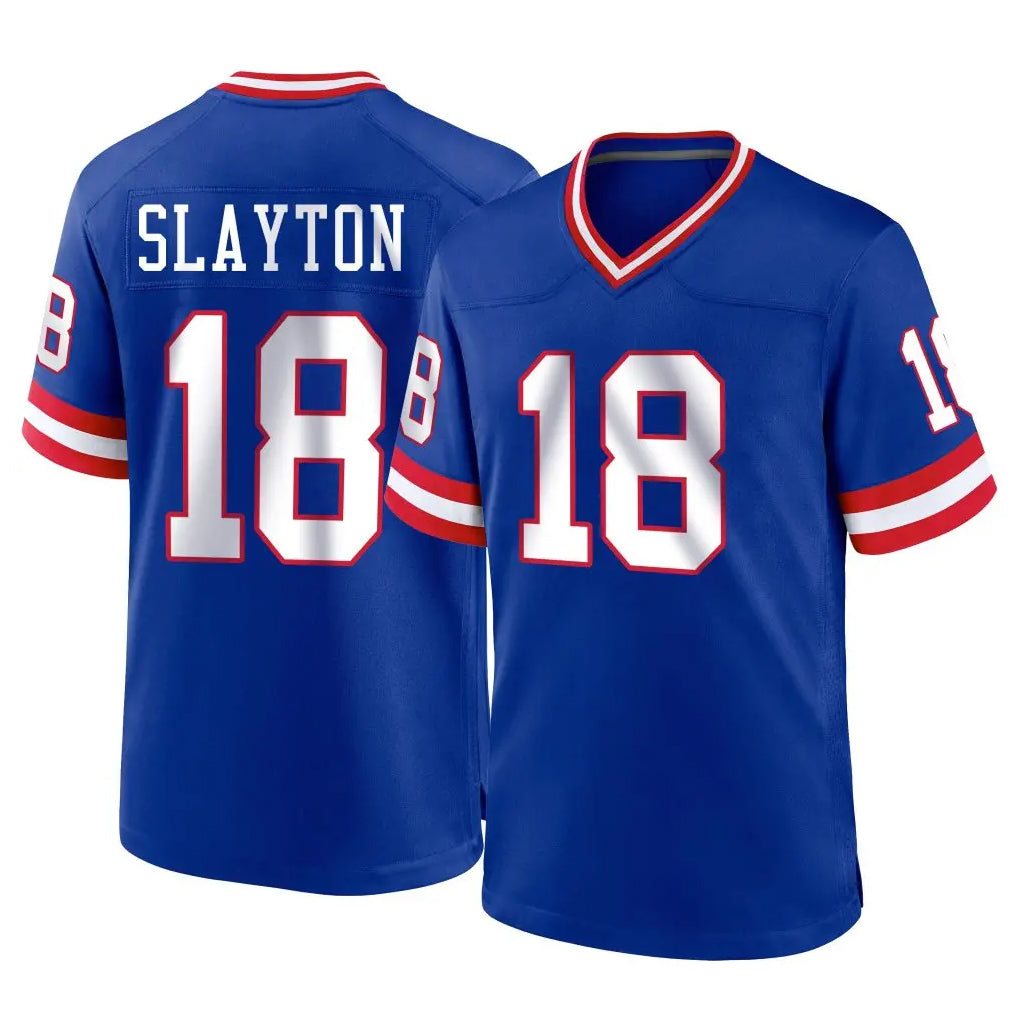 NY.Giants #18 Darius Slayton Player Royal Classic Home Game Edoa Stitched Jerseys
