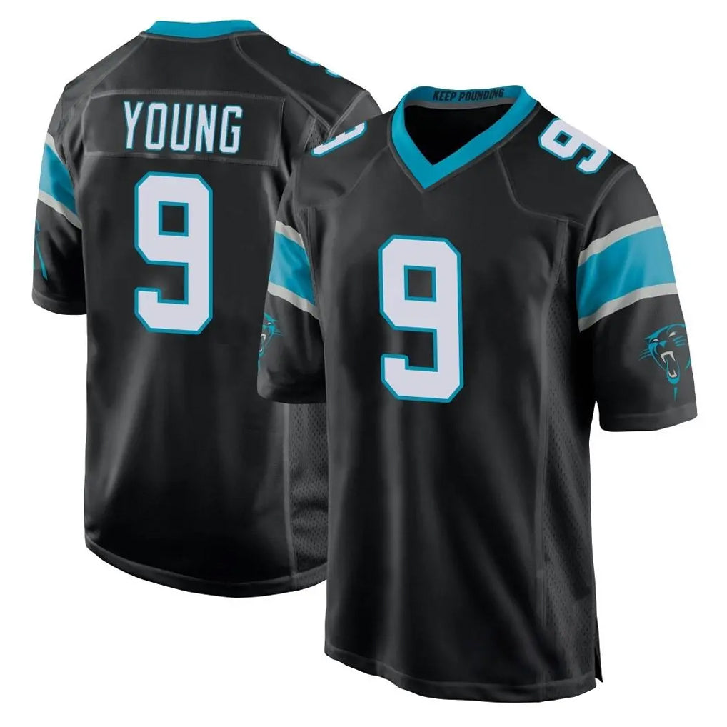 C.Panthers #9 Bryce Young Player Black Game Edoa Stitched Jerseys