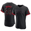 C.Reds #28 Eugenio Su¨¢rez Player Black City Connect Limited Elite Home Edoa Stitched Jerseys