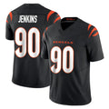 C.Bengals #90 Kris Jenkins Jr Player Black Vapor F.U.S.E. Limited Home Game Edoa Stitched Jerseys