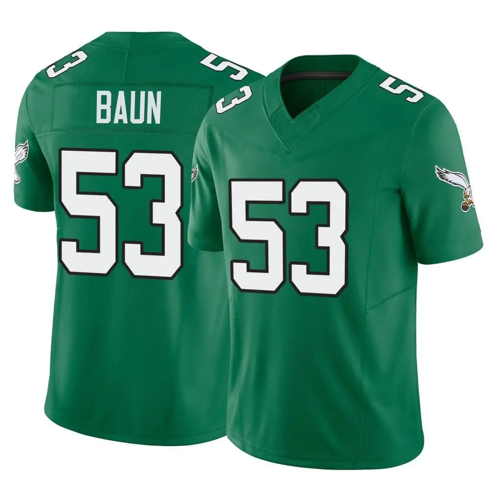P.Eagles #53 Zack Baun Player Green Kelly Alternate Vapor F.U.S.E. Home Game Edoa Stitched Jerseys