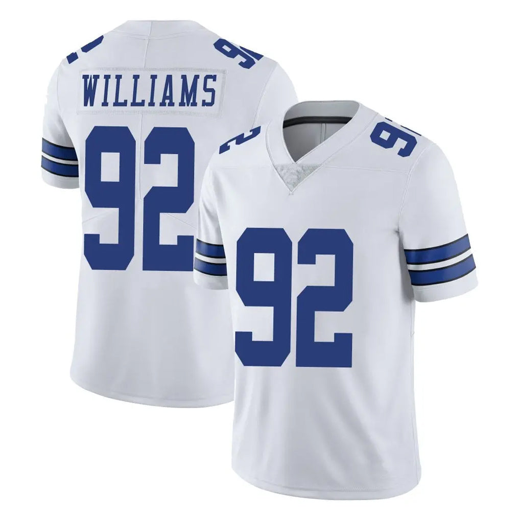 D.Cowboys #92 Quinnen Williams Player White Vapor Untouchable Limited Home Game Edoa Stitched Jerseys