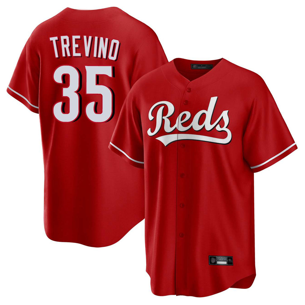 C.Reds #35 Jose Trevino Player Red Home Game Edoa Stitched Jerseys