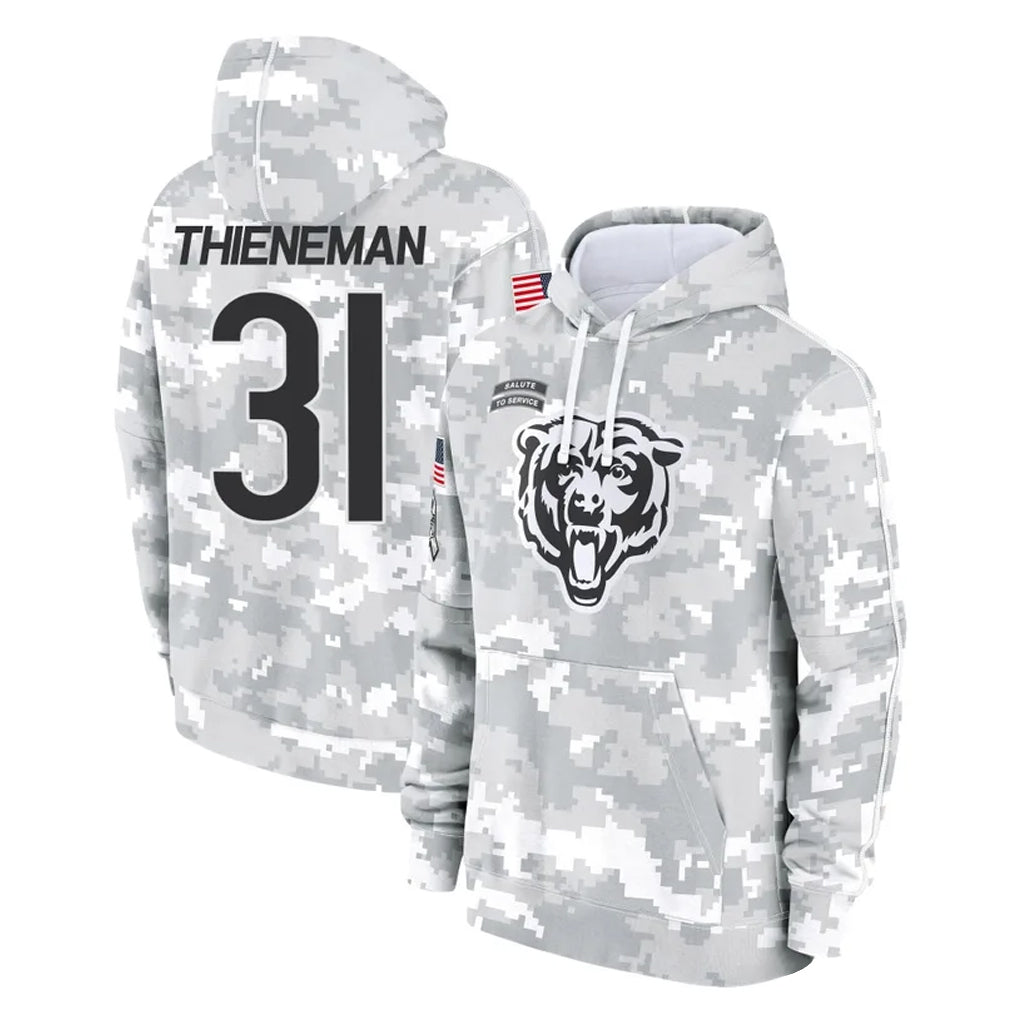 C.Bears #31 Dillon Thieneman Player Arctic Camo Salute to Service Pullover Hoodies Limited Edoa Stitched Jerseys