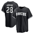A.Diamondbacks #28 Nolan Arenado Player Black Game Home Edoa Stitched Jerseys