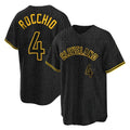C.Guardians #4 Brayan Rocchio Player Black Snake Skin City Home Game Edoa Stitched Jerseys