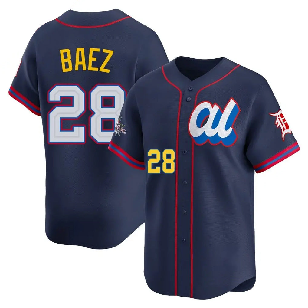 D.Tigers #28 Javier B¨¢ez Player Navy Limited American League All-Star Edition Edoa Stitched Jerseys