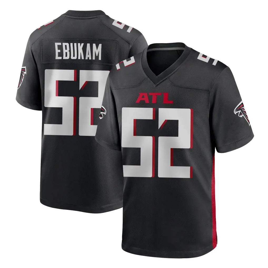 A.Falcons #52 Samson Ebukam Player Black Home Game Edoa Stitched Jerseys