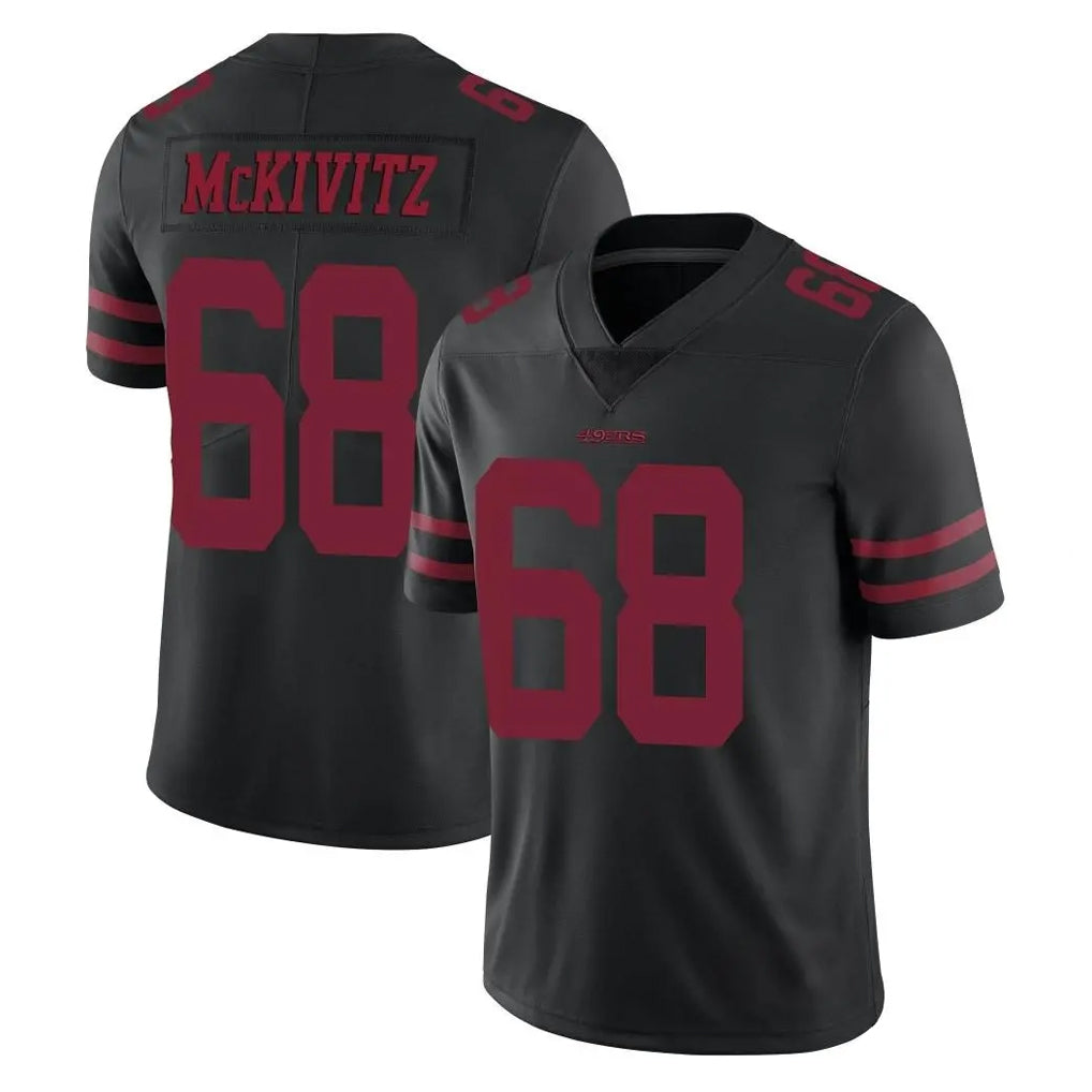 SF.49ers #68 Colton McKivitz Player Black Alternate Limited Vapor Untouchable Home Game Edoa Stitched Jerseys