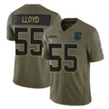 C.Panthers #55 Devin Lloyd Player Olive Salute to Service Limited Home Game Edoa Stitched Jerseys