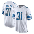 D.Lions #31 Kerby Joseph Player White Home Game Edoa Stitched Jerseys