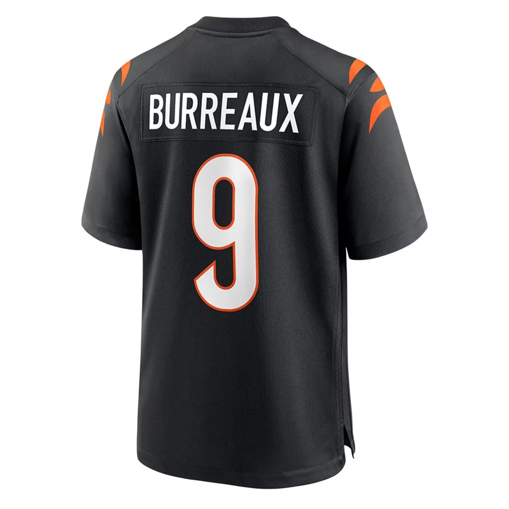 C.Bengals #9 Joe Burrow Player Black Home Game Edoa Stitched Jerseys