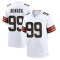 C.Browns #99 Julian Okwara Player White Home Game Edoa Stitched Jerseys