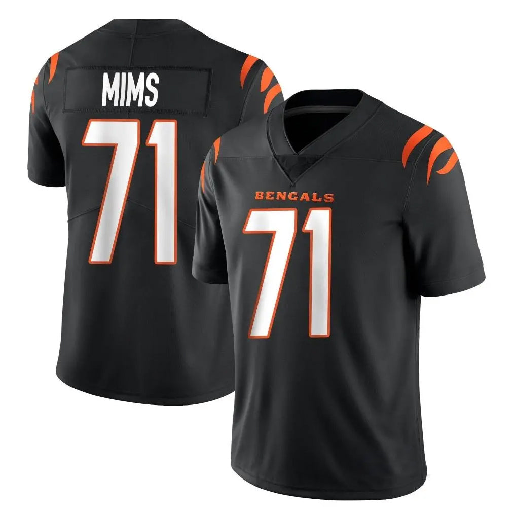 C.Bengals #71 Amarius Mims Player Black Vapor Untouchable Limited Home Game Edoa Stitched Jerseys