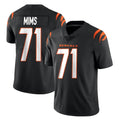 C.Bengals #71 Amarius Mims Player Black Vapor Untouchable Limited Home Game Edoa Stitched Jerseys