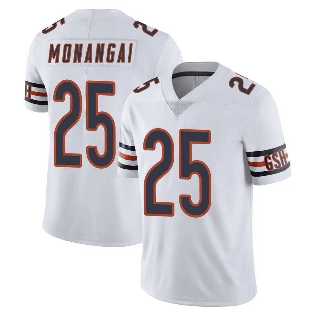 C.Bears #25 Kyle Monangai Player White Vapor Untouchable Limited Home Game Edoa Stitched Jerseys