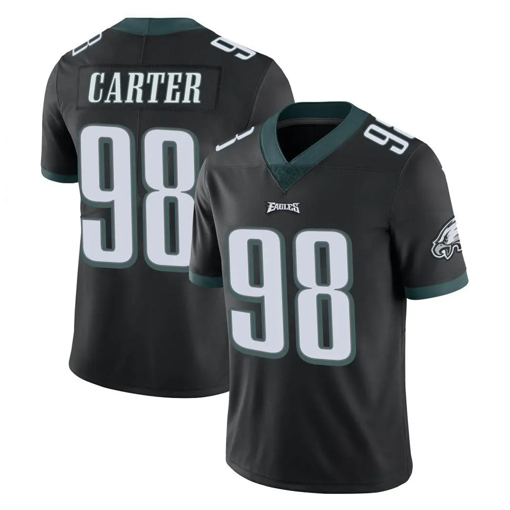 P.Eagles #98 Jalen Carter Player Black Limited Vapor Untouchable Home Game Edoa Stitched Jerseys