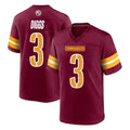W.Commanders #3 Stefon Diggs Player Burgundy Home Game Edoa Stitched Jerseys