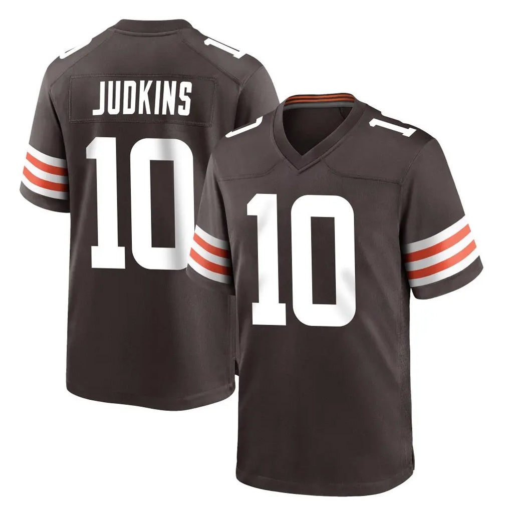 C.Browns #10 Quinshon Judkins Player Brown Home Game Edoa Stitched Jerseys