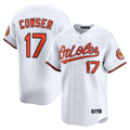 B.Orioles #17 Colton Cowser Player White Limited Home Game Edoa Stitched Jerseys