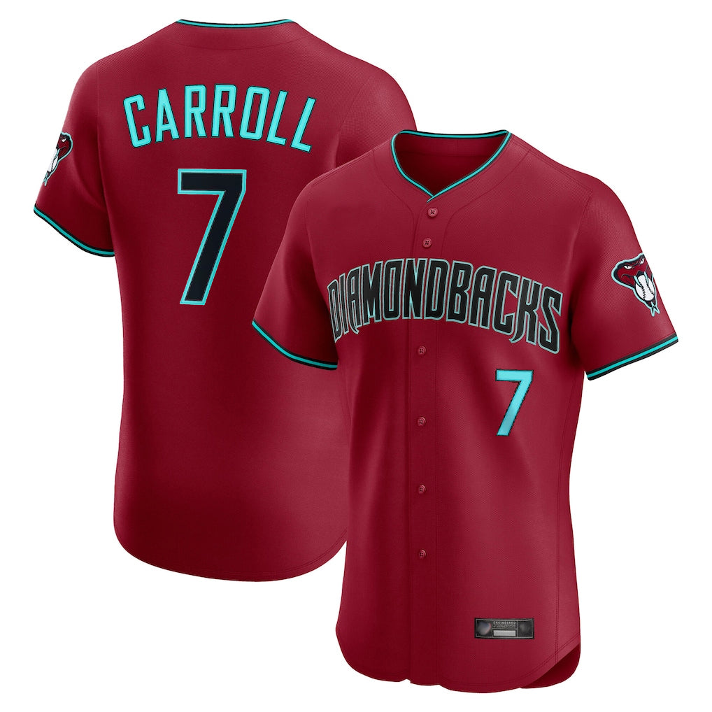 A.Diamondbacks #7 Corbin Carroll Player Red Limited Elite Home Game Edoa Stitched Jerseys