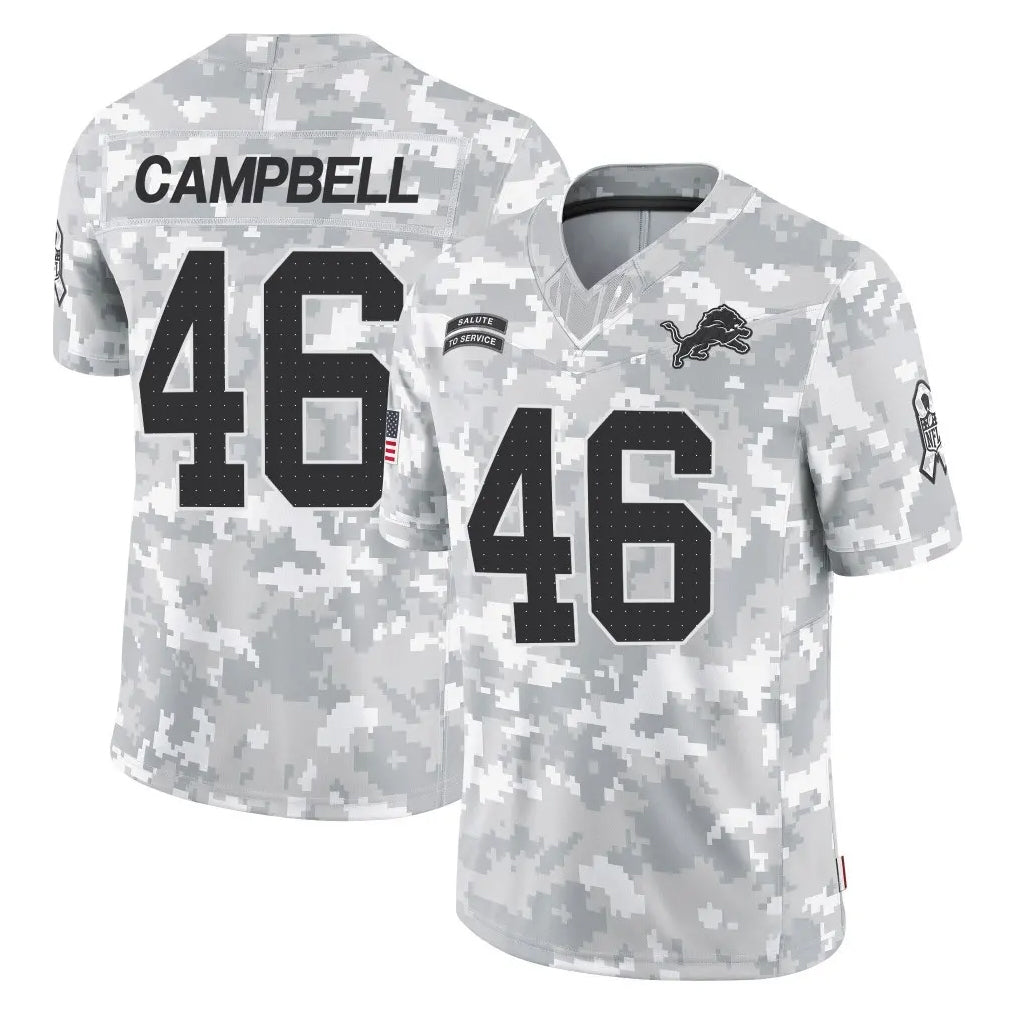 D.Lions #46 Jack Campbell Player Arctic Camo Salute To Service Limited Edoa Stitched Jerseys